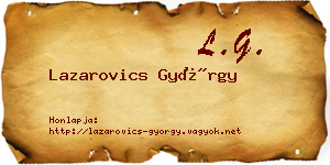 Lazarovics György névjegykártya