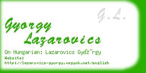 gyorgy lazarovics business card